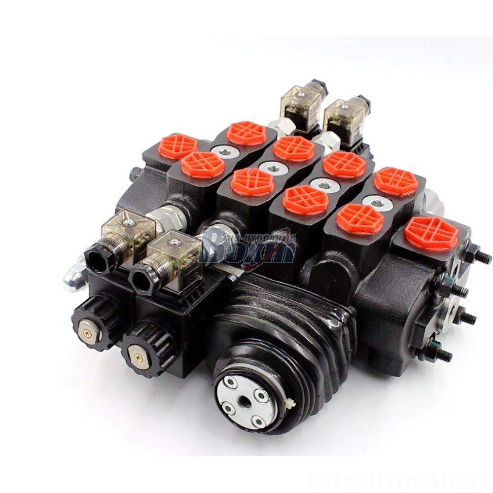 SD8 Solenoid and Joystick 3 Spool Sectional Directional Valve: Your Source for Hydraulic Control main image
